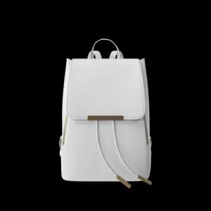 Bild White Faux Leather Backpack